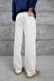 Men's White Muslin Fabric Baggy Fit Linen Bottom - 4