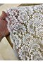 White Large Patterned Lace Fabric – 130 cm Width, Floral Motif Tulle - 2
