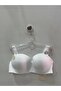Women's Strapless Padded Micro Fabric White Bra - 1110