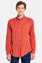 Men's Slim Fit Slim Fit 100% Cotton Linen Texture Button Collar Tile Shirt - 4