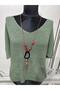 Women's Short Sleeve Quality Mercerized Blouse 40-46 (with a Necklace and Surprise Bracelet as a Gift) - 3