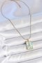 316L Steel Gold Color Chain Blue Enamel Pearl Flower Embroidered Portrait Model Women's Necklace - 2