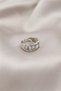 Silver Color Metal Chain Model Stone Women's Ring