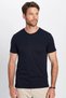 Unisex 3-Pack Black-White-Navy Slim Fit Slim Fit 100% Cotton Crew Neck T-Shirt - 2