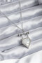 316L Steel Silver Color Zircon Stone Detail Women's Necklace