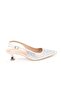 Pisagor Ps-31990 4.5 cm Heeled Women's Stone Open Back Stiletto Evening Dress Shoes - 4