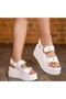 Lidya Buckle White Women Sandals