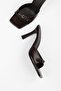 Women's Vionne Bitter Brown Shiny Belted Heeled Slippers - 4