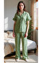 Women's Green Summer Inspired Floral Pajama Set - 5