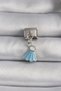 316L Steel Silver Color Blue Color Hanging Dress Model Nomination Charm - Tj-Bc1101