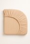 Muslin Fitted Sheet – 60X120 for Baby Bed |   100% Natural Cotton, Beige