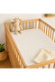 Muslin Fitted Sheet – 70X110 for Baby Bed |   100% Natural Cotton, Ecru - 4