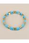 Rubinia Porcelain Plated Elastic Square Bracelet