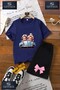Kids “Car 2 Girl Cute“ Custom Printed Crew Neck T-Shirt - Shorts Set