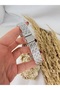 Retro Vintage Square Roman Numeral Silver Inside White Women Wrist Watch - 2