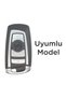 Bmw F30, F32, F10, F20 Smart Compatible 4 Button Leather Metal Key Control Protection Case Brown - 2