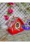 4 Pieces, 16×16×16 cm Bird House, Wooden Bird Nest, Garden Balcony Decoration - 4