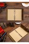 Vintage Notebook with Leather Cover Kraft Page with Vip Pen Gift Daily Note Agenda Memory Souvenir Notebook - 3
