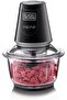BLACK+DECKER Multi-Function Glass Chopper & Mincer, 400W, XXL 1.2L Bowl, 4-Blade System, Pulse Speed - 6