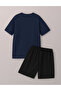Unisex Mood Printed Design Shorts Set - 2