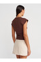 31875 100% Cotton T-Shirt with Stitching Detail - Light Brown - 2