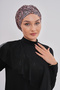 Elastic Leopard Pattern Black Hijab Bonnet Daily Use Sports Bonnet Practical Shawl Scarf - 5