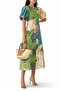 Avery Spliced Midi Linen Dress Multicolor - 3