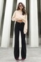 Harmony Women's Lycra Stretchy Special Wide Leg Jeans, Palazzo Model Loose Cut Wide Leg