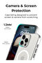 Magnetic Clear Case for iPhone 16 Pro Max, Wireless Charging, Shockproof, Anti-Yellowing - 4