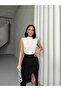 Women's White Sleeveless Body Half Neck - 7