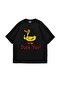 Duck You! Printed Oversize Unisex Black Tshirt