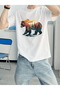 Unisex Forest Bear Oversize Crew Neck T-Shirt