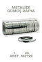 25 Meters Metalized Silver Raffia 1 Piece Ribbon Party Organization