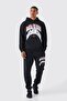 MMXIII Tracksuit Set - Black Printed Set Jogger Sweatshirt Rubber Leg Hooded