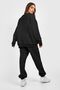 Black San Diego California Tracksuit Set Printed Suit Jogger Sweatshirt Elastic Leg Crew Neck - 2
