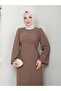 Hijab Crepe Self-Belted Handle Wide Dress - 4