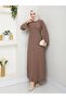 Hijab Crepe Self-Belted Handle Wide Dress - 2
