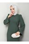 Hijab Crepe Self-Belted Handle Wide Dress - 3