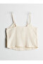 Beige V-Neck Textured Women's Shorts Pajama Set - 7