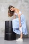 Long Elastic Waist Skirt with Flannel Pockets, Non-See-Through Poplin Fabric Seasonal Skirt (90cm) - 2