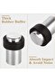 LOLYSIC 4 Pack Door Stops, Floor Wall Mounted Door Stoppers, Heavy Duty Chrome Door Stops with Rubbe - 5