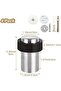 LOLYSIC 4 Pack Door Stops, Floor Wall Mounted Door Stoppers, Heavy Duty Chrome Door Stops with Rubbe - 4