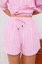 Pink Striped Summer Shorts Set - 7