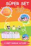 Super Sticker Set - 100+ Pieces of Stickers, 6 Pieces of Memo Pad Stickers, 2 Pieces of Coaster Sticker Set