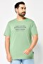 Men Crew Neck Short Sleeve Graphic Print T-shirt, Dark Sage
