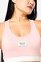 Women Brand Logo Padded Sports Bra, Pink - 3
