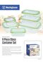 6-Piece Glass Food Storage Set | Rectangle (370ml, 640ml, 1050ml, 1520ml) + Square (320 - 7