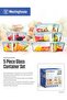 5-Piece Glass Food Storage Set | Rectangle (370ml, 640ml, 1050ml) + Square (320ml, 800m - 5