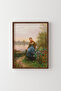 On the Bank of the River - Wooden Patterned Frame