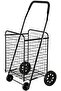 Foldable Shopping Trolley with Wheels, Black, 80kg Max Load